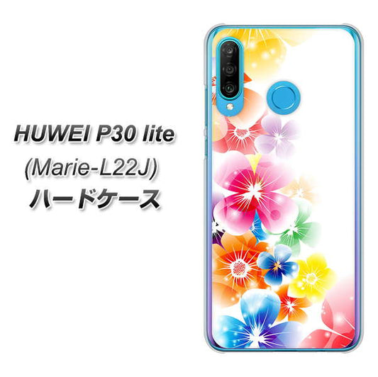 simフリー HUAWEI(ファーウェイ) P30 lite Marie-L22J 高画質仕上げ 背面印刷 ハードケース【1209 光と花】