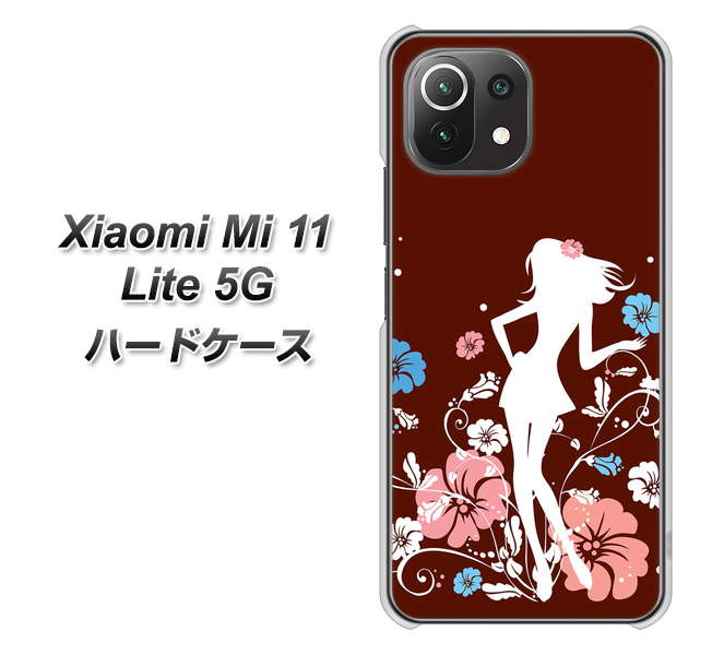 Xiaomi(シャオミ)Mi 11 Lite 5G 高画質仕上げ 背面印刷 ハードケース【110 ハイビスカスと少女】