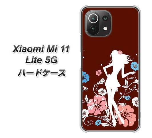 Xiaomi（シャオミ）Mi 11 Lite 5G 高画質仕上げ 背面印刷 ハードケース【110 ハイビスカスと少女】