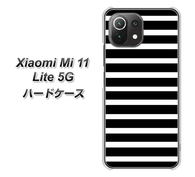 Xiaomi(シャオミ)Mi 11 Lite 5G 高画質仕上げ 背面印刷 ハードケース【330 サイドボーダーブラック】
