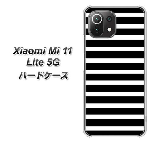 Xiaomi（シャオミ）Mi 11 Lite 5G 高画質仕上げ 背面印刷 ハードケース【330 サイドボーダーブラック】
