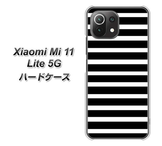 Xiaomi(シャオミ)Mi 11 Lite 5G 高画質仕上げ 背面印刷 ハードケース【330 サイドボーダーブラック】