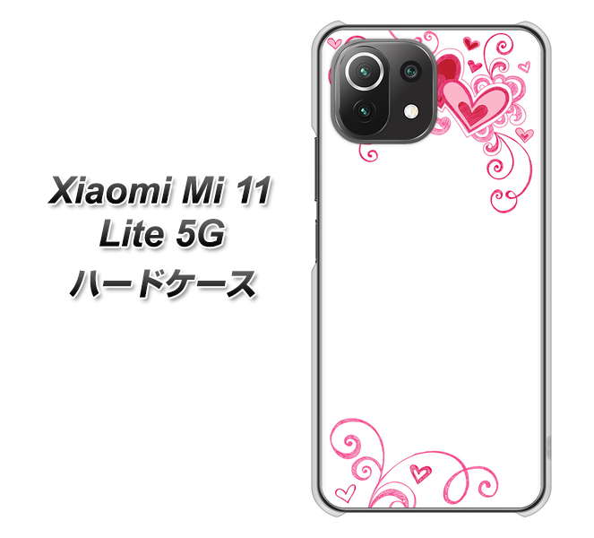 Xiaomi(シャオミ)Mi 11 Lite 5G 高画質仕上げ 背面印刷 ハードケース【365 ハートフレーム】