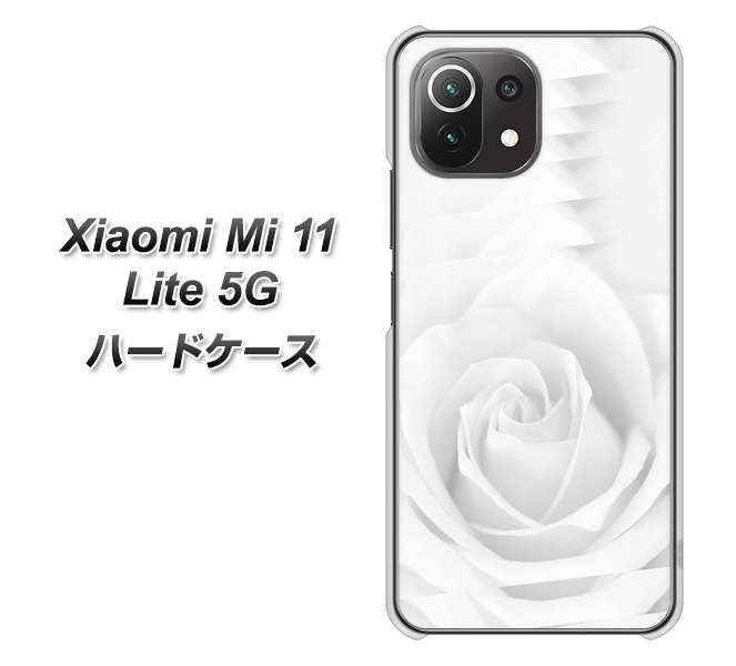 Xiaomi(シャオミ)Mi 11 Lite 5G 高画質仕上げ 背面印刷 ハードケース【402 ホワイトRose】