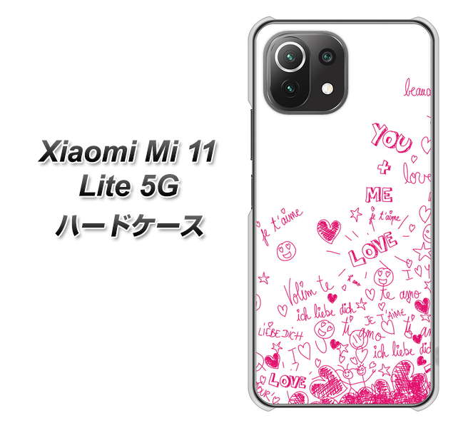 Xiaomi(シャオミ)Mi 11 Lite 5G 高画質仕上げ 背面印刷 ハードケース【631 恋の落書き】