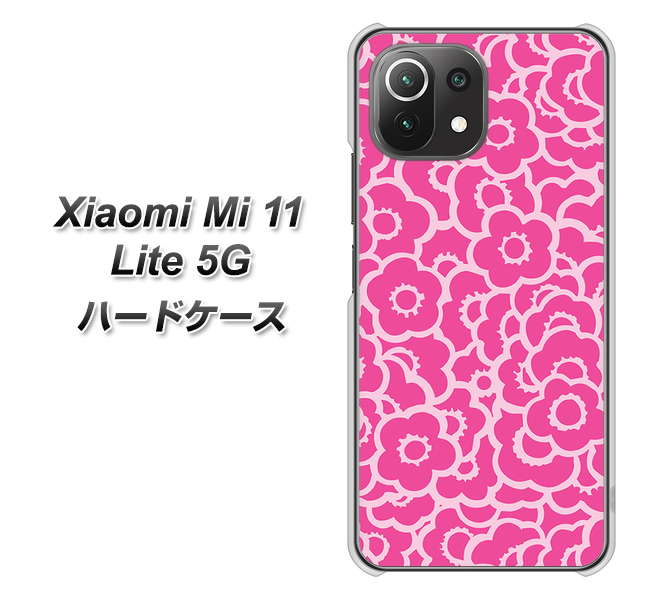 Xiaomi(シャオミ)Mi 11 Lite 5G 高画質仕上げ 背面印刷 ハードケース【716 ピンクフラワー】