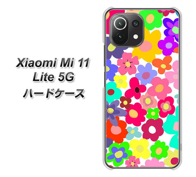 Xiaomi(シャオミ)Mi 11 Lite 5G 高画質仕上げ 背面印刷 ハードケース【782 春のルーズフラワーWH】
