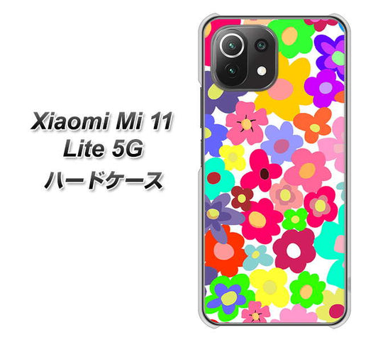 Xiaomi(シャオミ)Mi 11 Lite 5G 高画質仕上げ 背面印刷 ハードケース【782 春のルーズフラワーWH】
