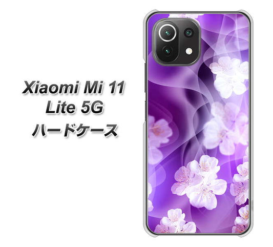 Xiaomi(シャオミ)Mi 11 Lite 5G 高画質仕上げ 背面印刷 ハードケース【1211 桜とパープルの風】