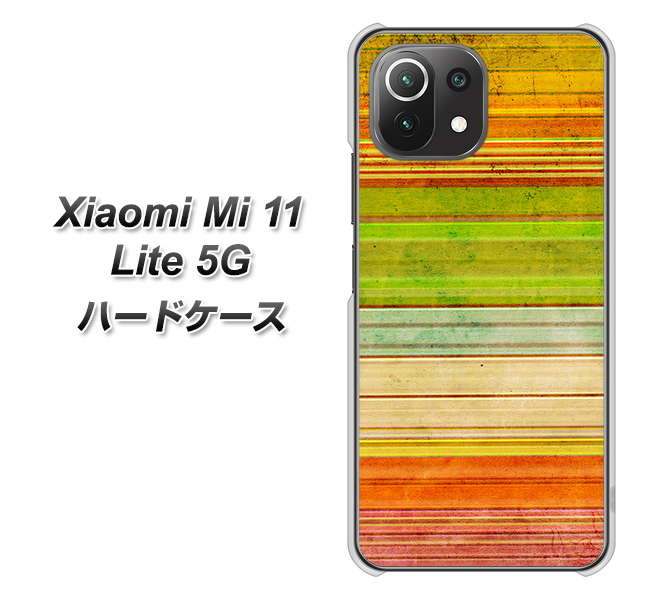 Xiaomi(シャオミ)Mi 11 Lite 5G 高画質仕上げ 背面印刷 ハードケース【1324 ビンテージボーダー(色彩)】