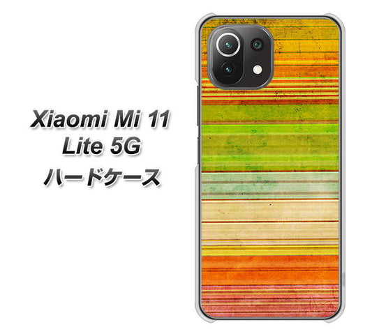 Xiaomi(シャオミ)Mi 11 Lite 5G 高画質仕上げ 背面印刷 ハードケース【1324 ビンテージボーダー(色彩)】
