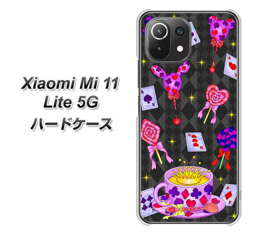 Xiaomi(シャオミ)Mi 11 Lite 5G 高画質仕上げ 背面印刷 ハードケース【AG818 トランプティー(黒)】