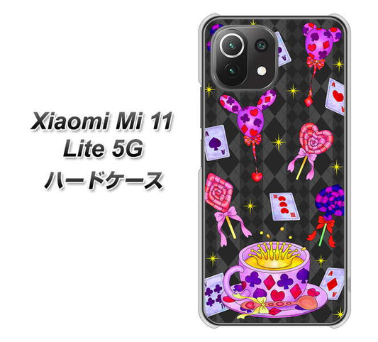 Xiaomi（シャオミ）Mi 11 Lite 5G 高画質仕上げ 背面印刷 ハードケース【AG818 トランプティー（黒）】