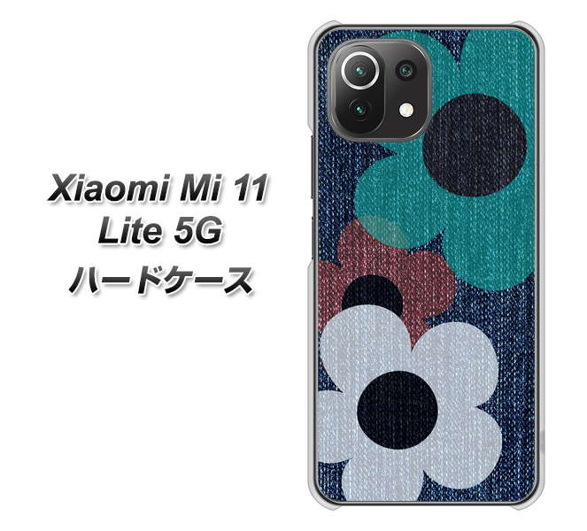 Xiaomi(シャオミ)Mi 11 Lite 5G 高画質仕上げ 背面印刷 ハードケース【EK869 ルーズフラワーinデニム風】