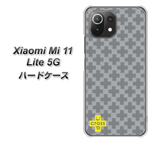 Xiaomi(シャオミ)Mi 11 Lite 5G 高画質仕上げ 背面印刷 ハードケース【IB900 クロスドット_グレー】