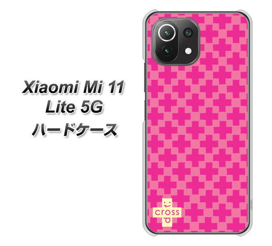 Xiaomi(シャオミ)Mi 11 Lite 5G 高画質仕上げ 背面印刷 ハードケース【IB901 クロスドット_ピンク】