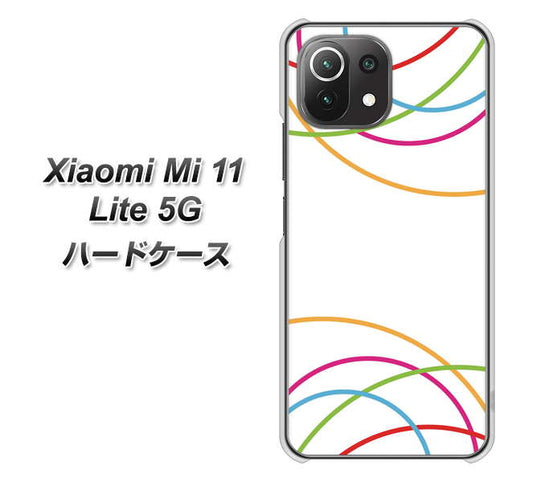 Xiaomi（シャオミ）Mi 11 Lite 5G 高画質仕上げ 背面印刷 ハードケース【IB912  重なり合う曲線】