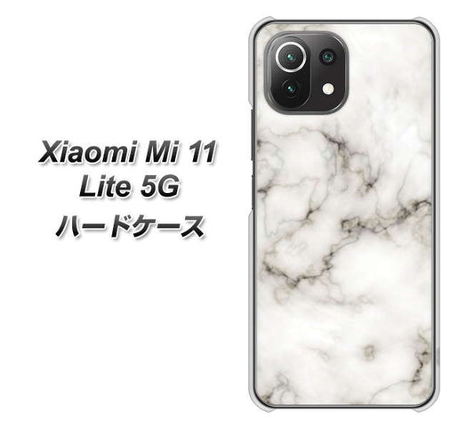 Xiaomi（シャオミ）Mi 11 Lite 5G 高画質仕上げ 背面印刷 ハードケース【KM871 大理石WH】