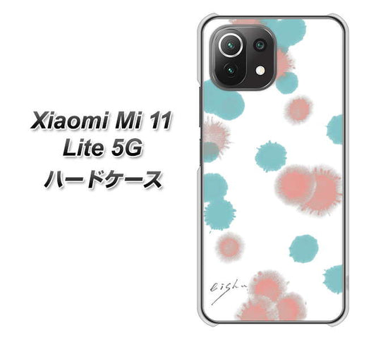 Xiaomi(シャオミ)Mi 11 Lite 5G 高画質仕上げ 背面印刷 ハードケース【OE834 滴 水色×ピンク】
