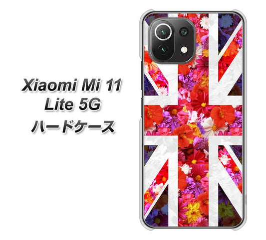 Xiaomi(シャオミ)Mi 11 Lite 5G 高画質仕上げ 背面印刷 ハードケース【SC801 ユニオンジャック リアルフラワー】