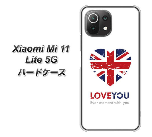 Xiaomi(シャオミ)Mi 11 Lite 5G 高画質仕上げ 背面印刷 ハードケース【SC803 ユニオンジャック ハートビンテージ】