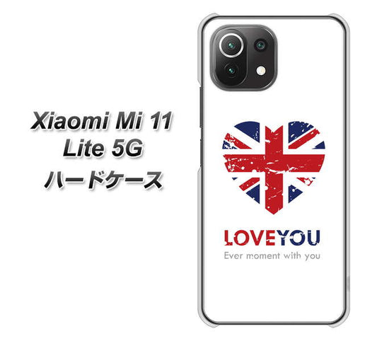 Xiaomi（シャオミ）Mi 11 Lite 5G 高画質仕上げ 背面印刷 ハードケース【SC803 ユニオンジャック ハートビンテージ】