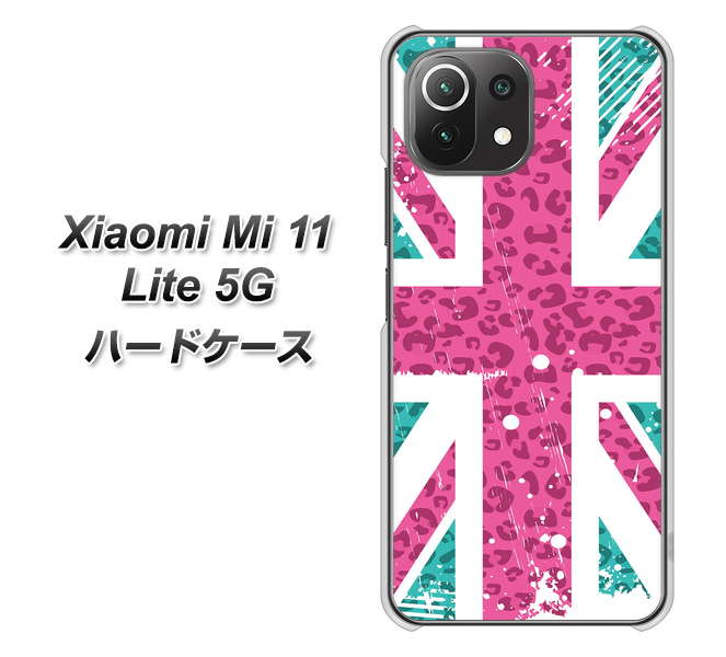 Xiaomi(シャオミ)Mi 11 Lite 5G 高画質仕上げ 背面印刷 ハードケース【SC807 ユニオンジャック ピンクヒョウ柄】