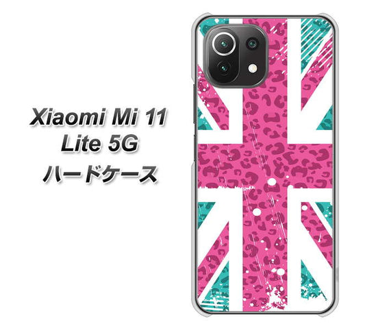 Xiaomi(シャオミ)Mi 11 Lite 5G 高画質仕上げ 背面印刷 ハードケース【SC807 ユニオンジャック ピンクヒョウ柄】