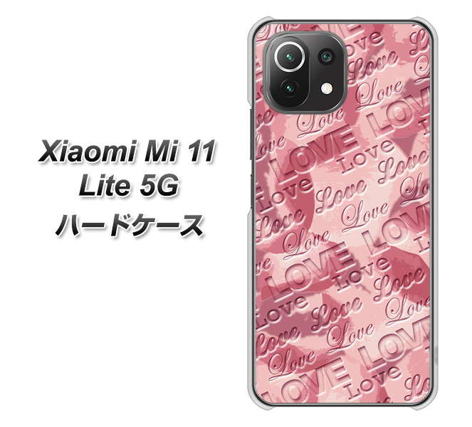 Xiaomi(シャオミ)Mi 11 Lite 5G 高画質仕上げ 背面印刷 ハードケース【SC844 フラワーヴェルニLOVE(ローズヴェルール)】