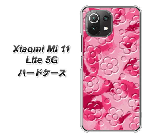 Xiaomi(シャオミ)Mi 11 Lite 5G 高画質仕上げ 背面印刷 ハードケース【SC847 フラワーヴェルニ花濃いピンク(ローズアンディアン)】