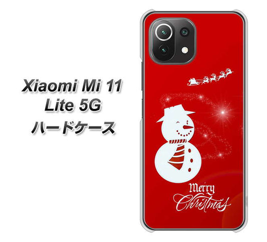 Xiaomi(シャオミ)Mi 11 Lite 5G 高画質仕上げ 背面印刷 ハードケース【XA802 ウインク雪だるま】