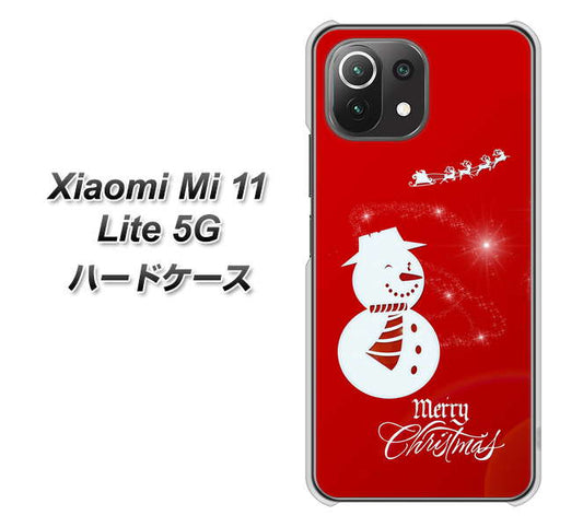 Xiaomi（シャオミ）Mi 11 Lite 5G 高画質仕上げ 背面印刷 ハードケース【XA802 ウインク雪だるま】