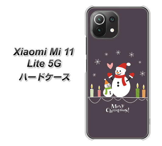 Xiaomi（シャオミ）Mi 11 Lite 5G 高画質仕上げ 背面印刷 ハードケース【XA809 雪だるまの親子】
