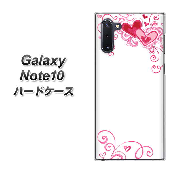 ギャラクシー Note10 高画質仕上げ 背面印刷 ハードケース【365 ハートフレーム】