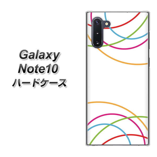 ギャラクシー Note10 高画質仕上げ 背面印刷 ハードケース【IB912 重なり合う曲線】