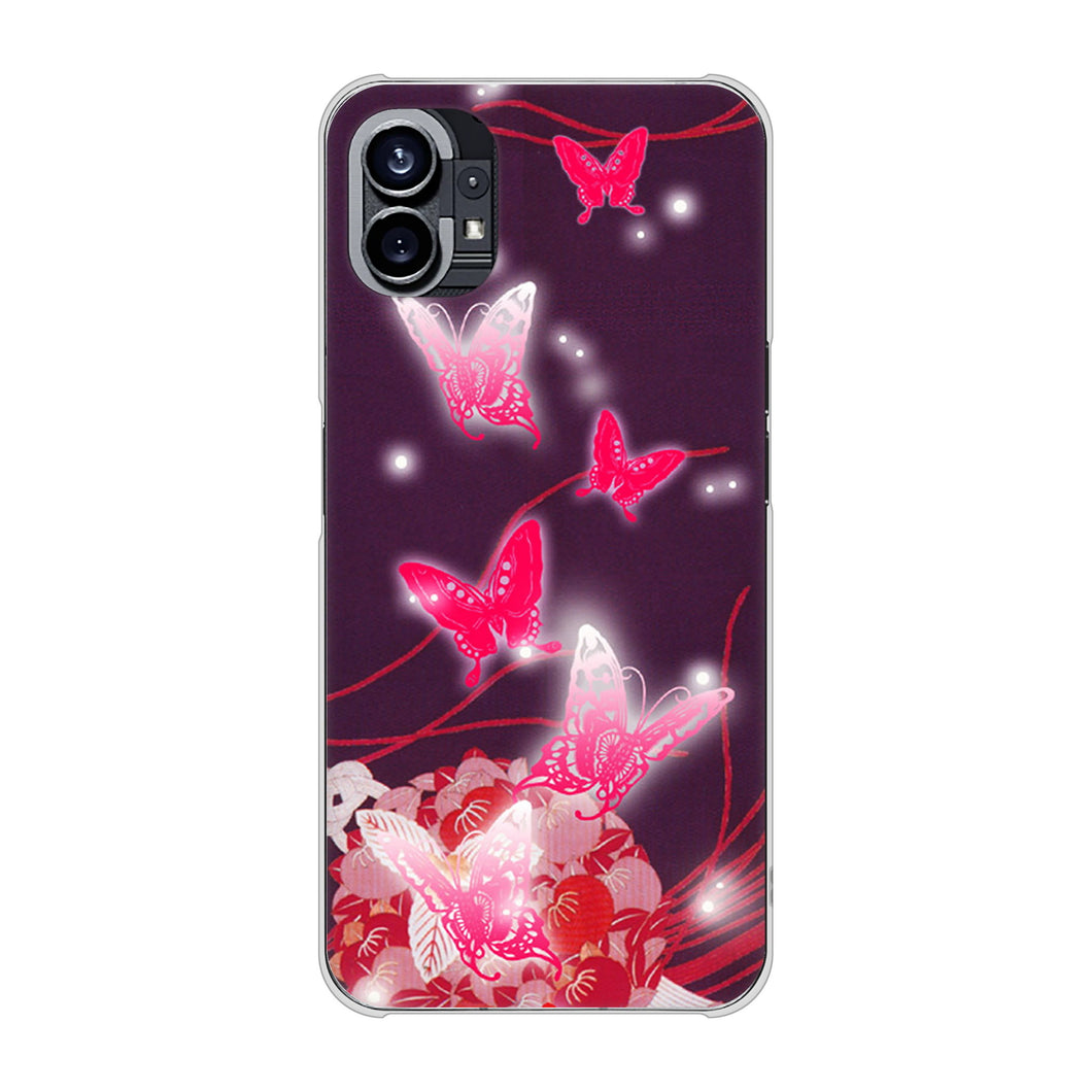 Nothing Phone(1) 高画質仕上げ 背面印刷 ハードケース【251 紅の蝶】
