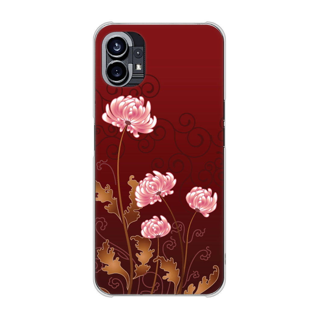 Nothing Phone(1) 高画質仕上げ 背面印刷 ハードケース【375 優美な菊】