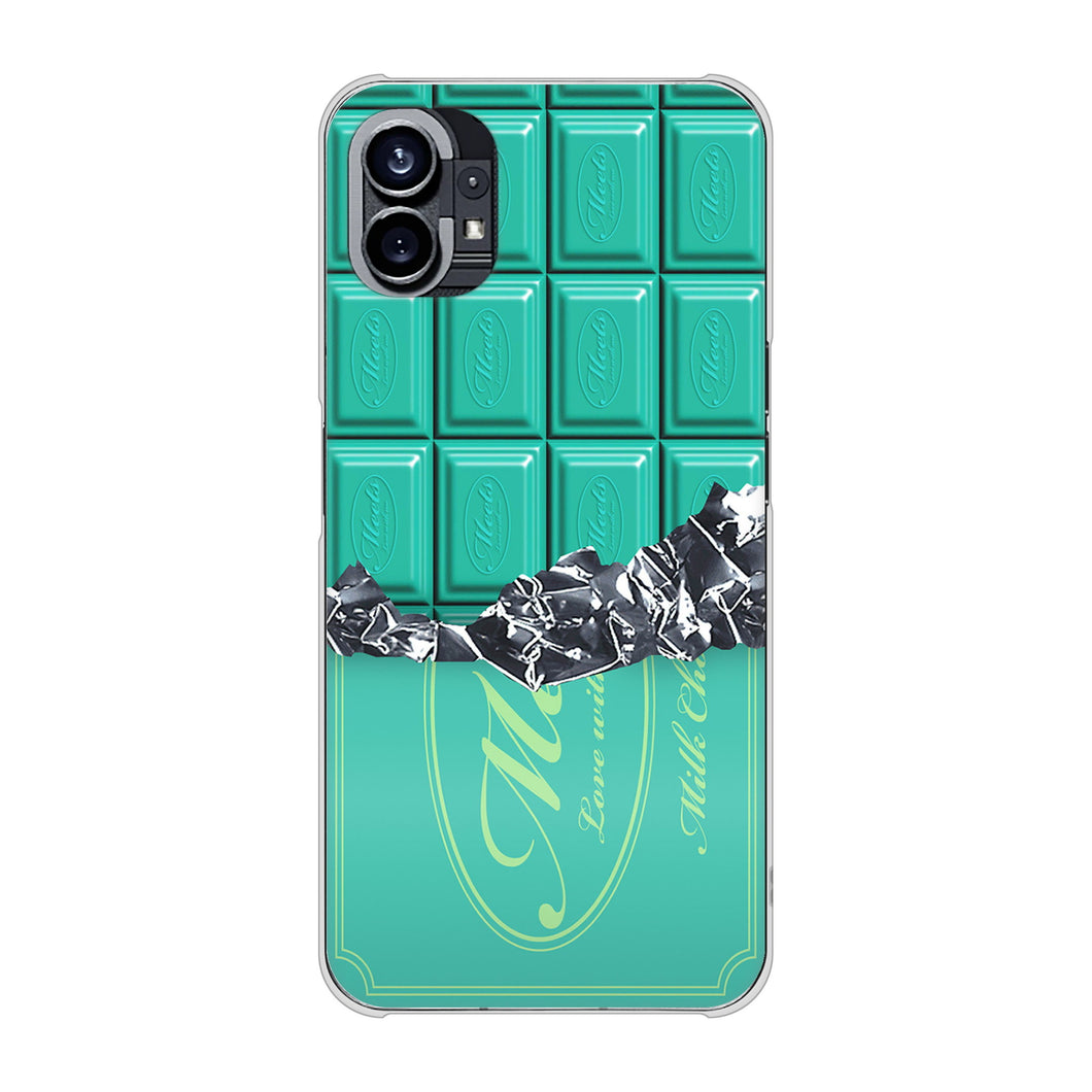 Nothing Phone(1) 高画質仕上げ 背面印刷 ハードケース【554 板チョコ?ミント】