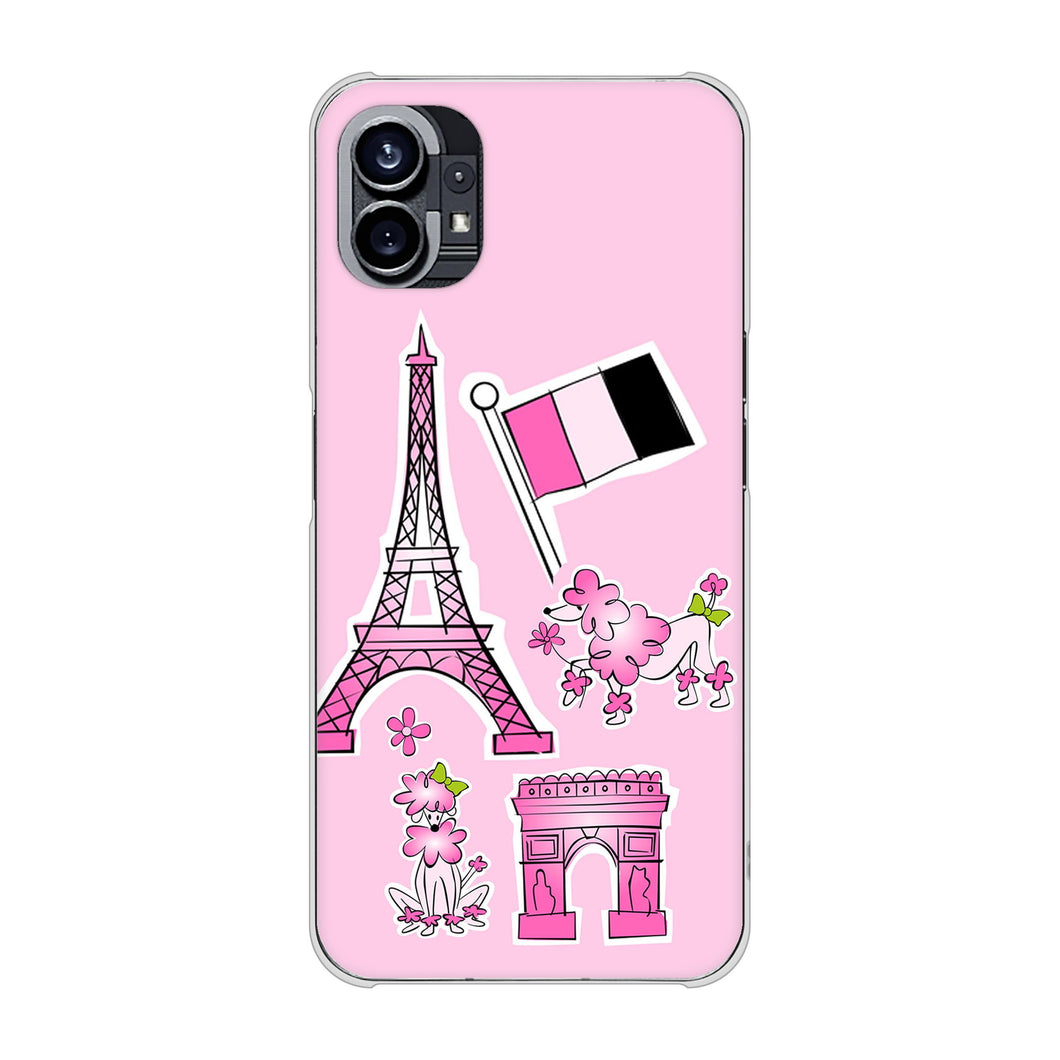 Nothing Phone(1) 高画質仕上げ 背面印刷 ハードケース【578 ピンクのフランス】