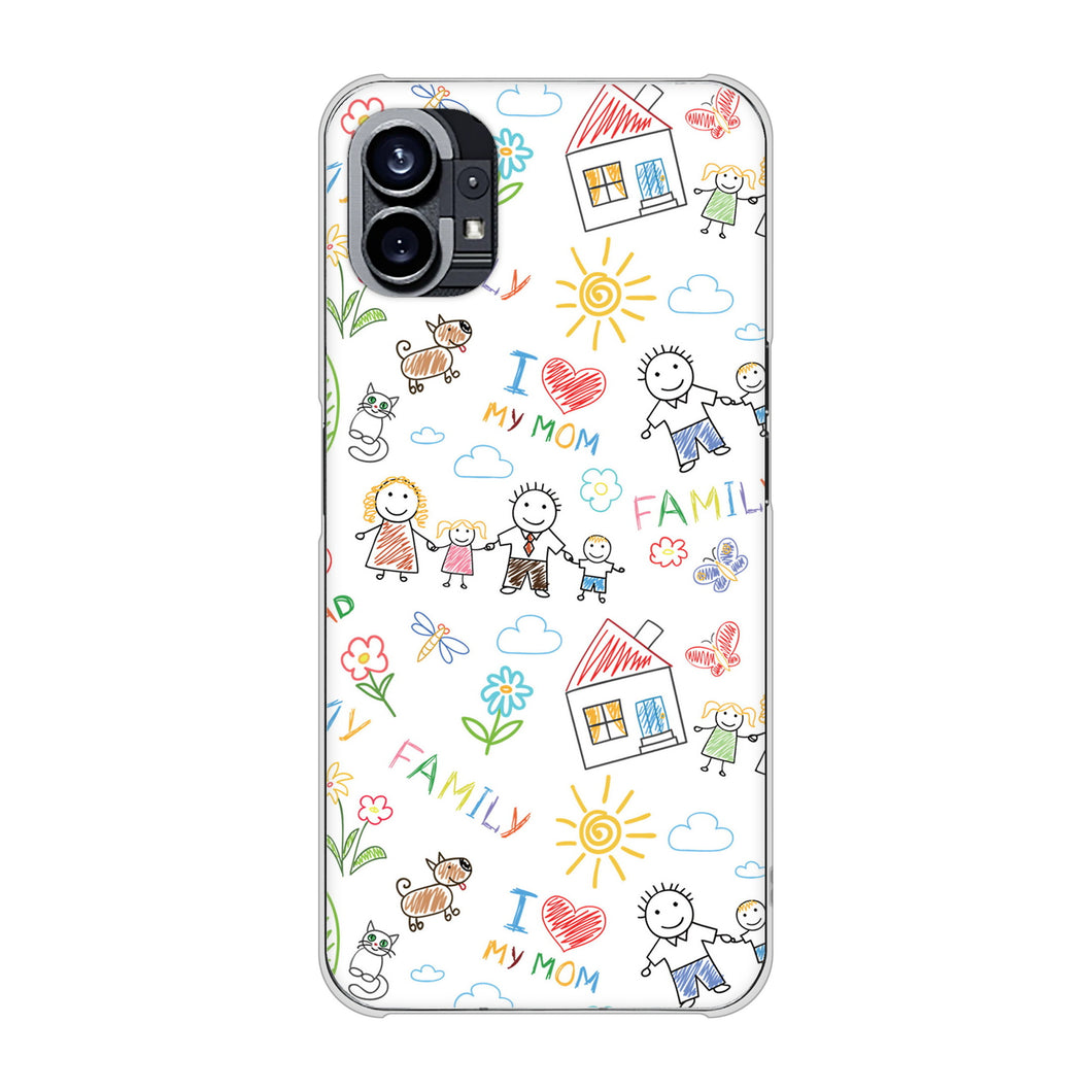 Nothing Phone(1) 高画質仕上げ 背面印刷 ハードケース【709 ファミリー】