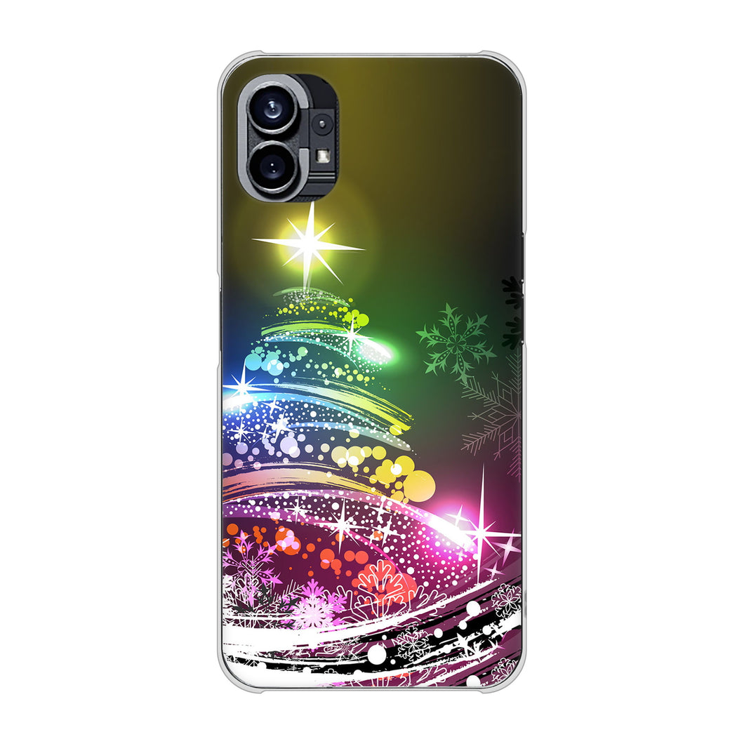 Nothing Phone(1) 高画質仕上げ 背面印刷 ハードケース【722 レインボークリスマス】