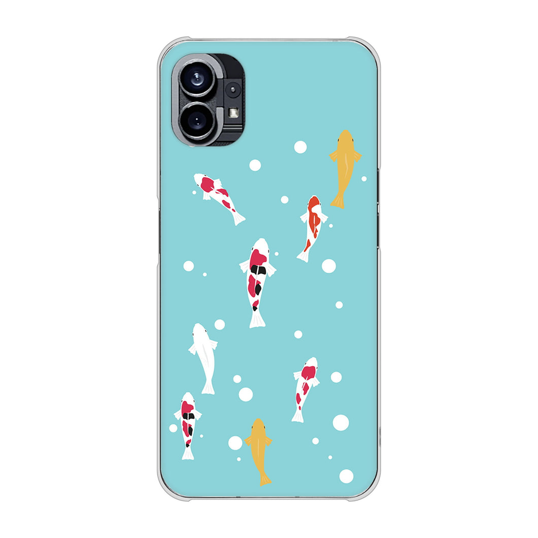 Nothing Phone(1) 高画質仕上げ 背面印刷 ハードケース【KG800 コイの遊泳】