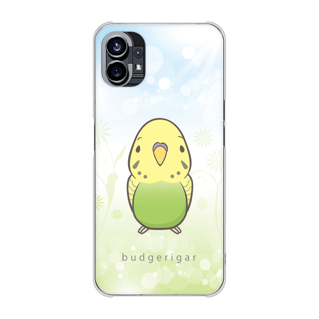 Nothing Phone(1) 高画質仕上げ 背面印刷 ハードケース【SC838 セキセイインコ グリーン】