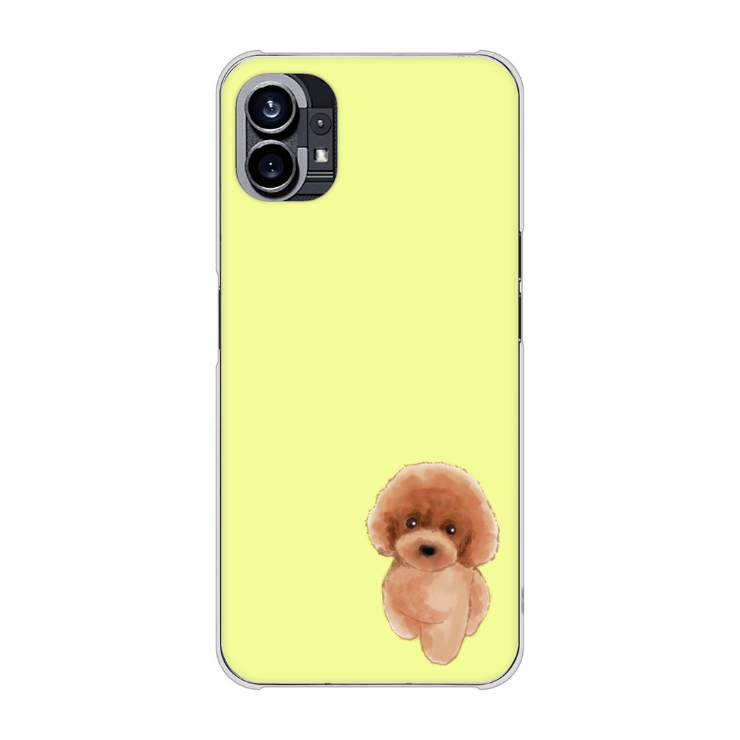 Nothing Phone(1) 高画質仕上げ 背面印刷 ハードケース【YJ051 トイプードルレッド(イエロー)】