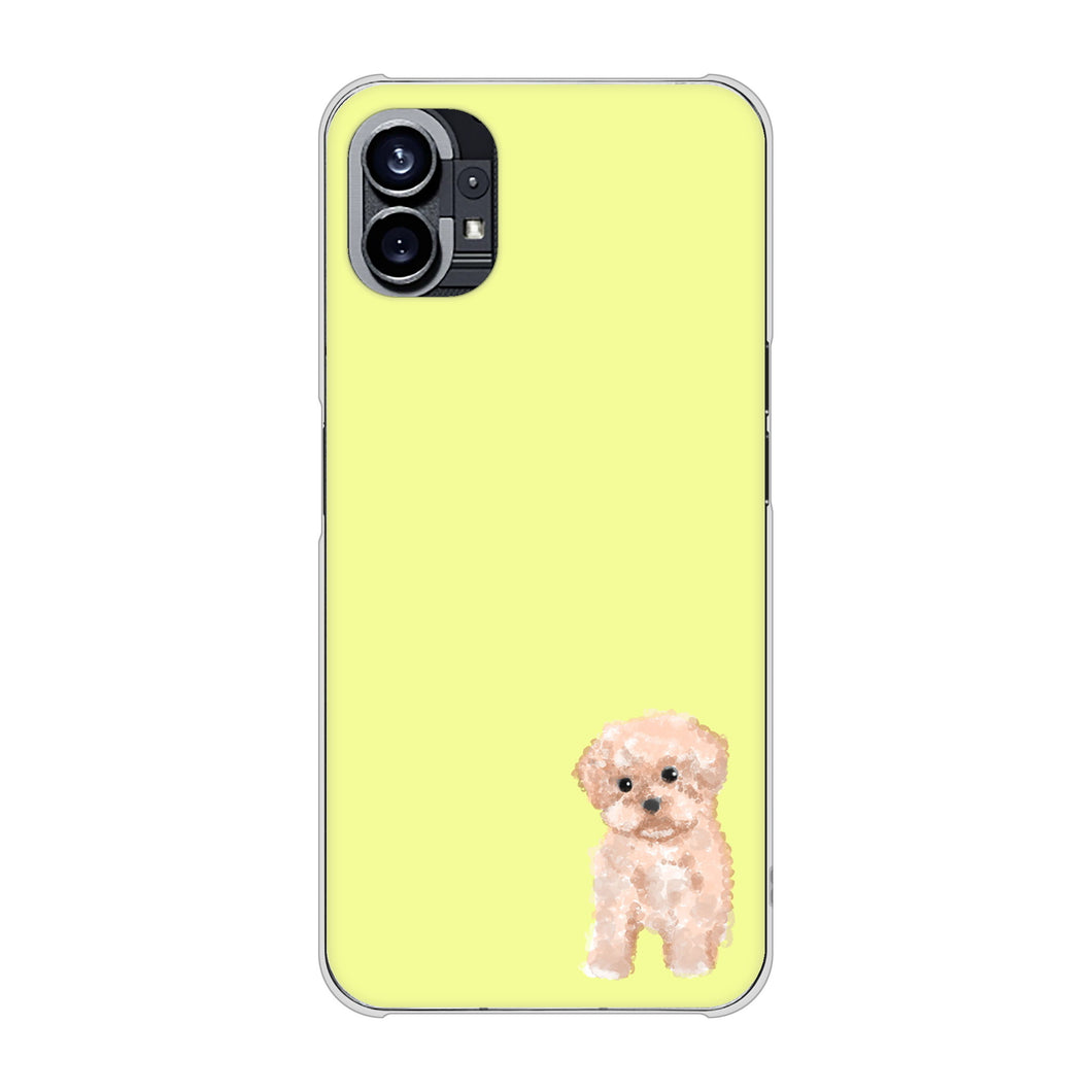 Nothing Phone(1) 高画質仕上げ 背面印刷 ハードケース【YJ064 トイプードルアプリコット(イエロー)】