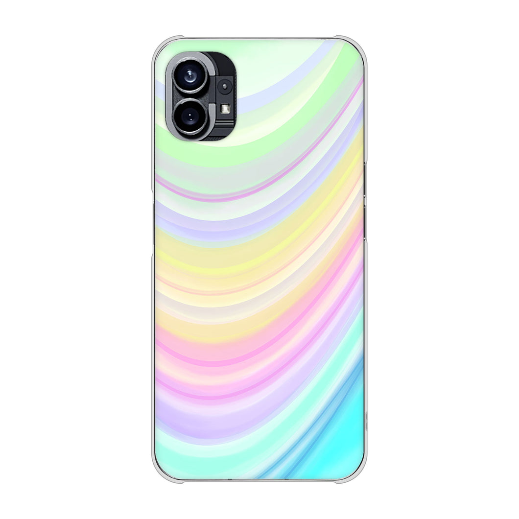 Nothing Phone(1) 高画質仕上げ 背面印刷 ハードケース【YJ312 カラー レインボー】