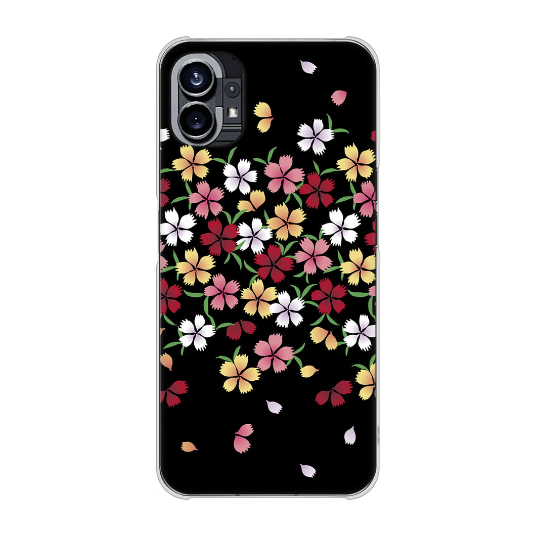 Nothing Phone(1) 高画質仕上げ 背面印刷 ハードケース【YJ323 和柄 なでしこ】