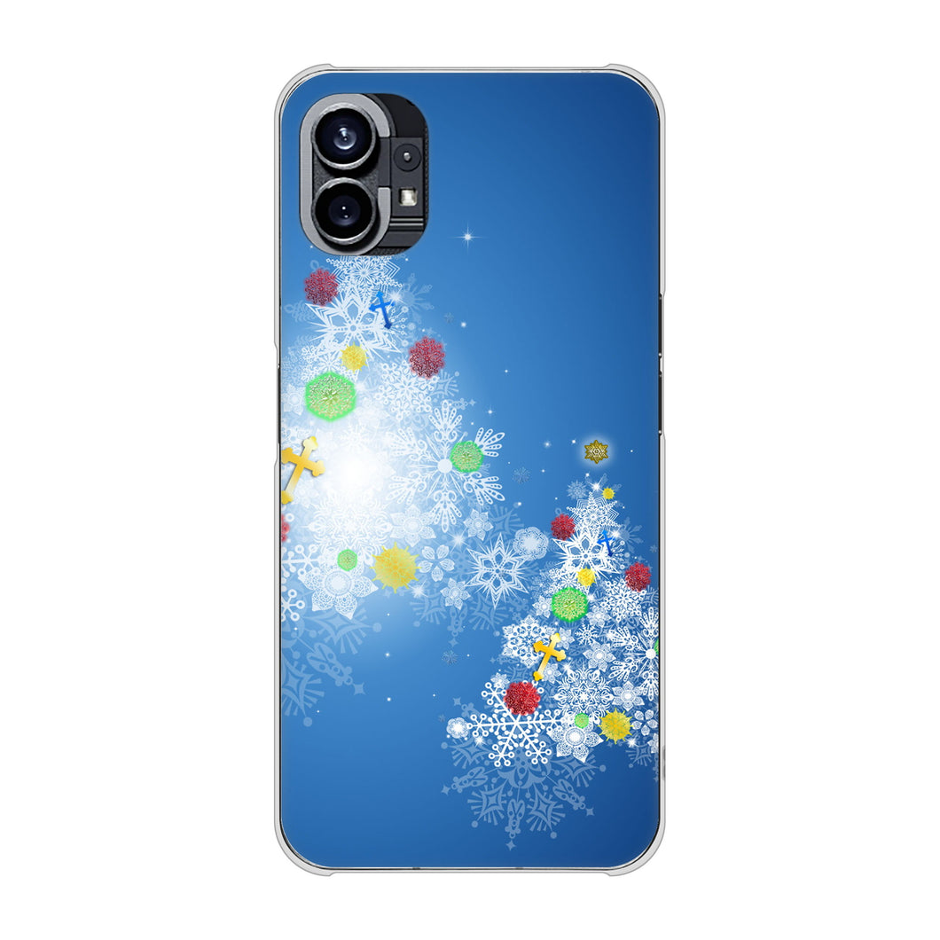 Nothing Phone(1) 高画質仕上げ 背面印刷 ハードケース【YJ347 クリスマスツリー】