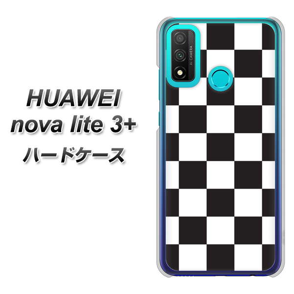 HUAWEI(ファーウェイ) nova lite 3プラス POT-LX2J 高画質仕上げ 背面印刷 ハードケース【151 フラッグチェック】