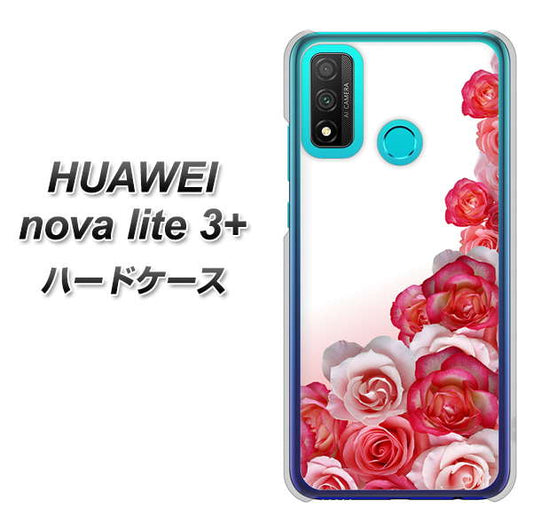 HUAWEI(ファーウェイ) nova lite 3プラス POT-LX2J 高画質仕上げ 背面印刷 ハードケース【299 薔薇の壁】